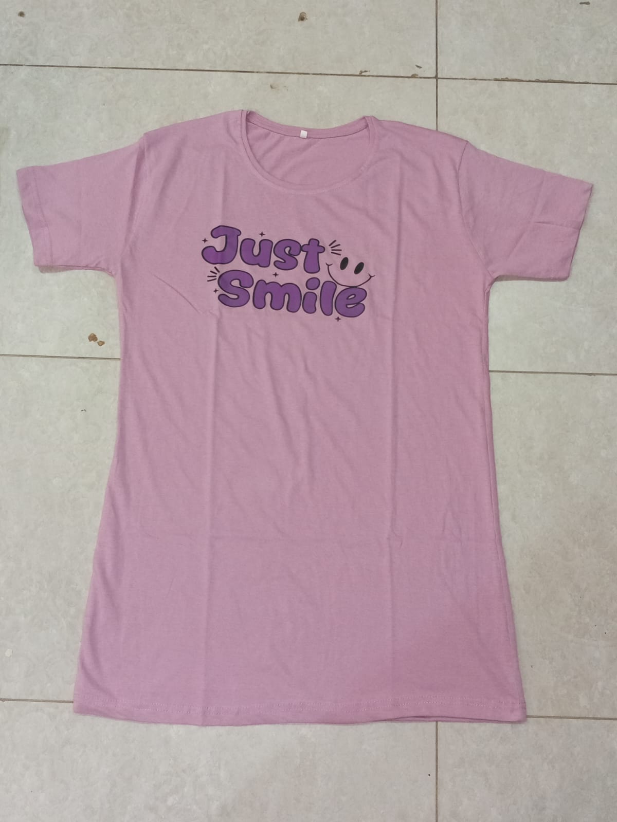 Love Forever Printed Pink Long T Shirt