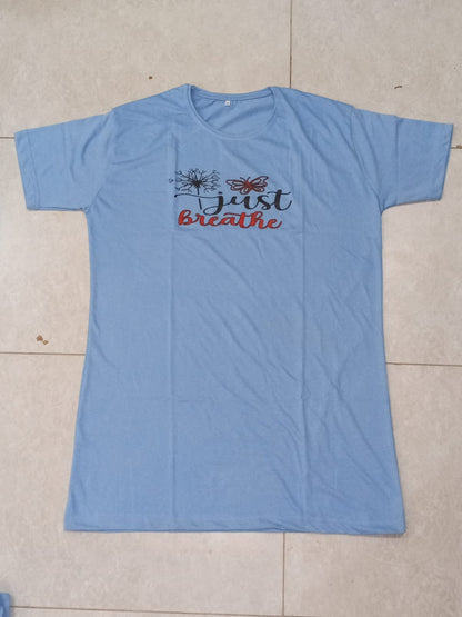 Sky Sunshine Printed Blue Long T Shirt