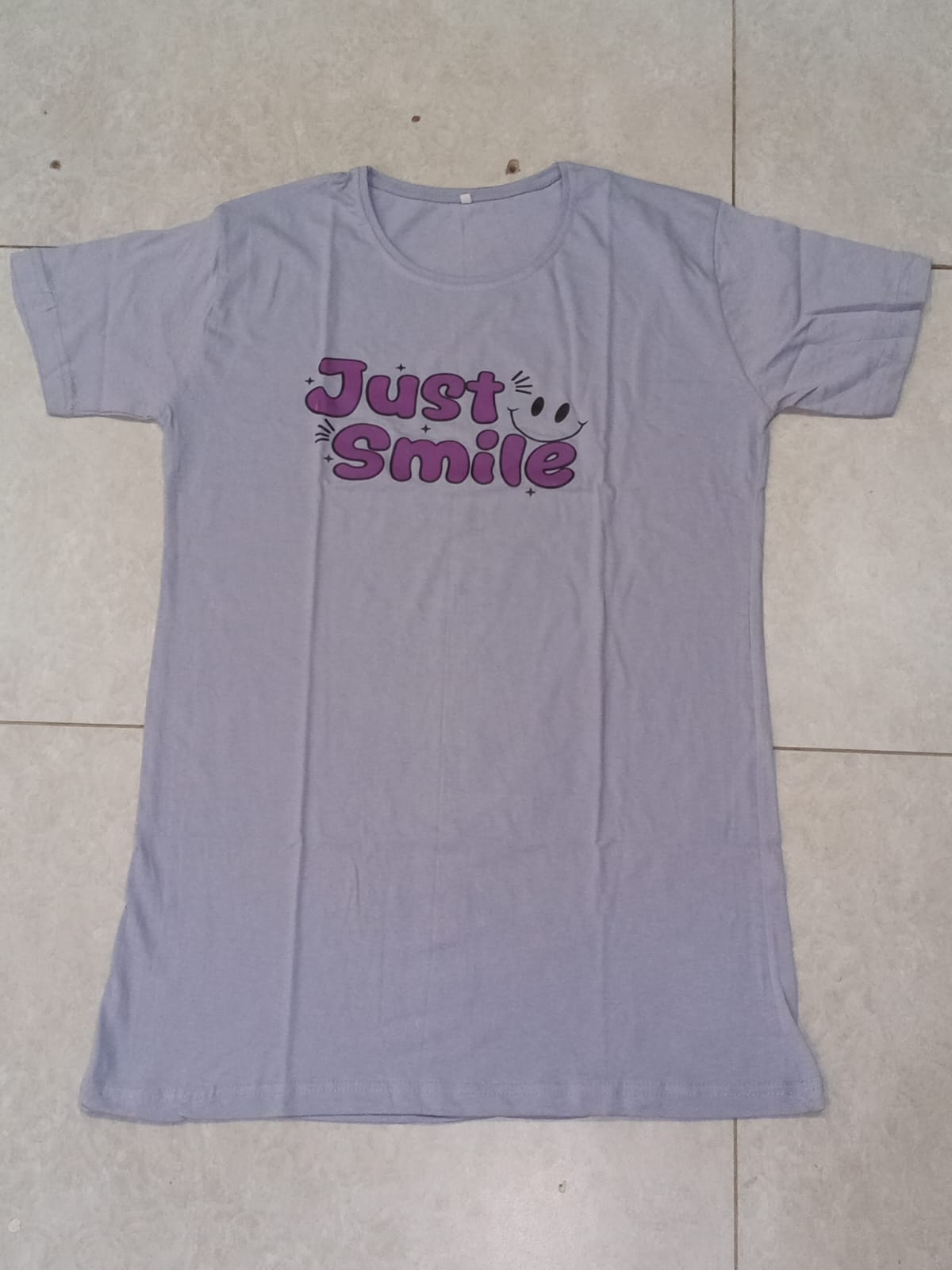 Love More Printed Blue Long T Shirt