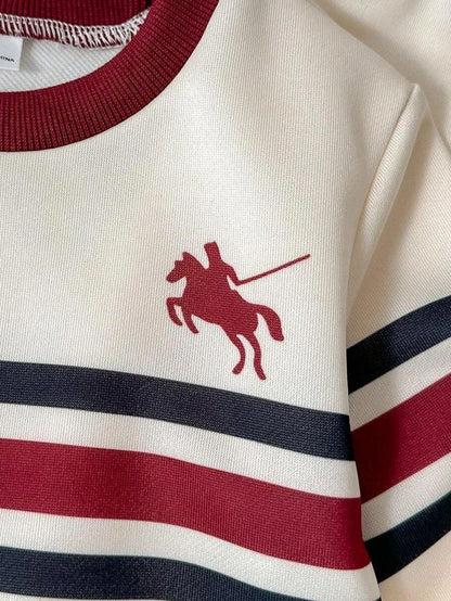 Horse Rider Printed Kids Winter Suit