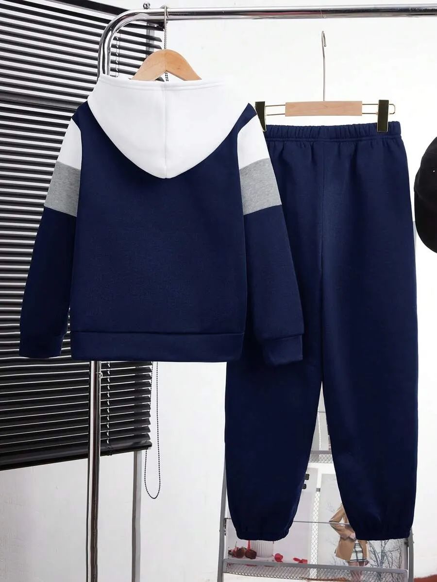 Blue Panel King Printed Kids Winter Suit (7-14 Years)