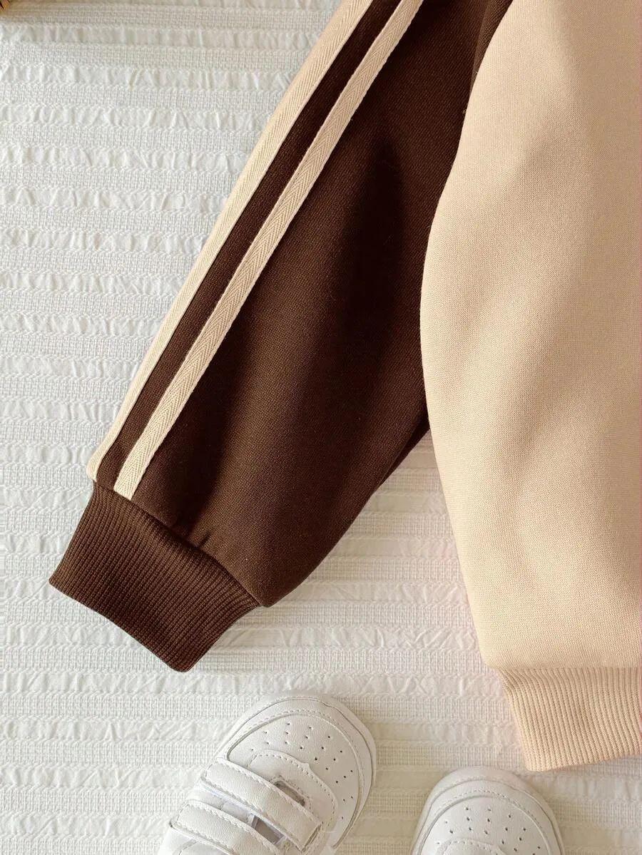 Brown Bow Printed Kids Winter Suit