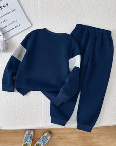 Simple Letter Printed Kids Winter Suit