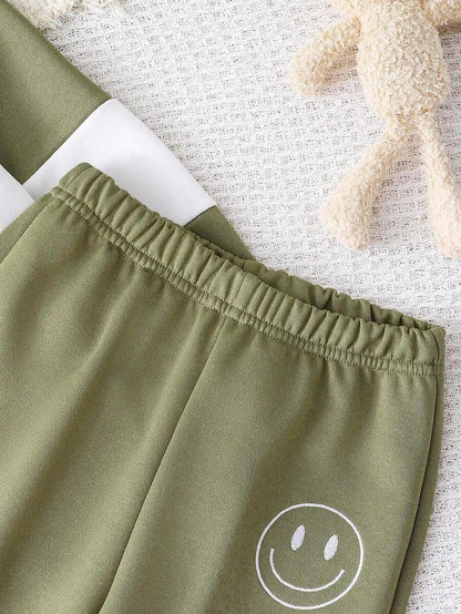 Smiley Face Pocket Printed Kids Winter Suit