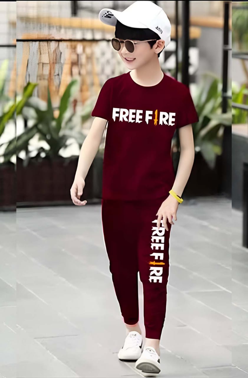 Free Fire Half Sleeve Kids Suit (Each)