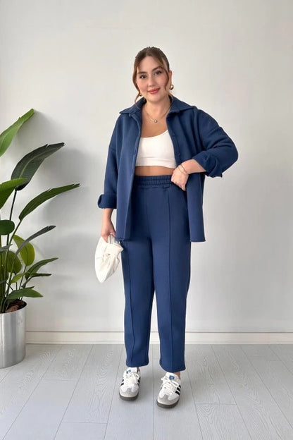 Winter Button Style 2 PC Co-Ord Set