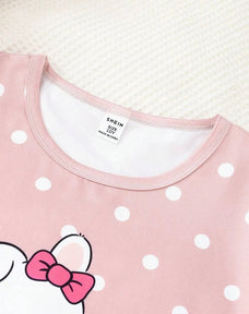 Purple Half Sleeve Butterfly Night Suit (7-14 Years)