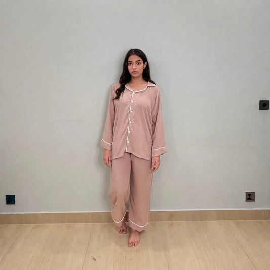 Pink Silk Pj Set