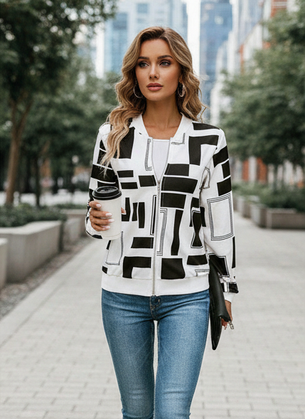 Winter Urban Gridlock Bomber Jacket For Women