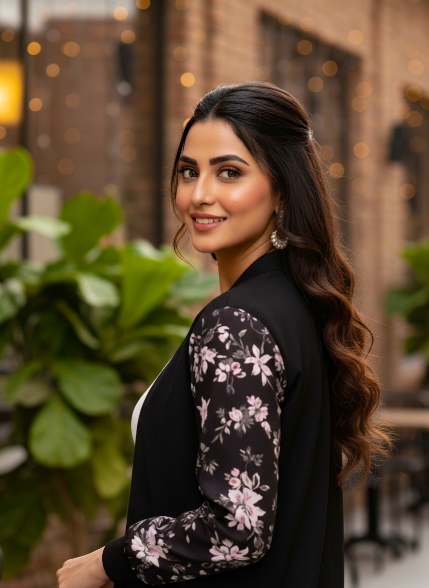 Winter Fleece Floral Printed Jacket For Women