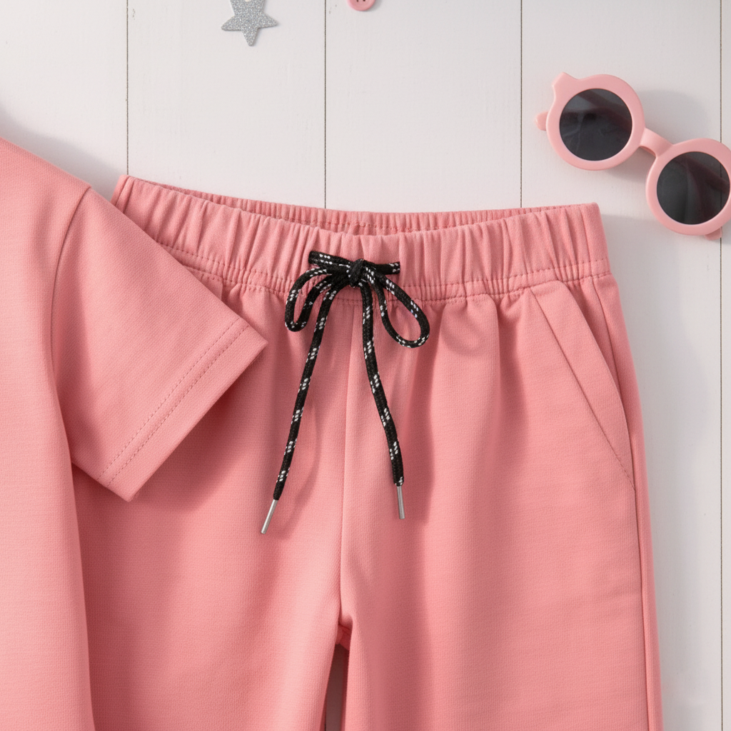 Pink Minnie Mouse Half Sleeve Kids Suit