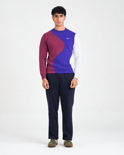 Winter Purple Multi Color Sweatshirt For Men