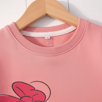 Pink Minnie Mouse Half Sleeve Kids Suit