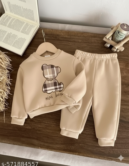 Mini Bear Printed Kids Winter Suit