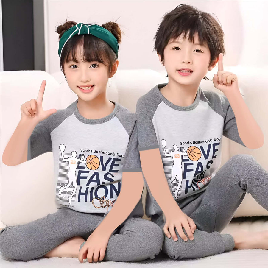 Love Fashion Half Sleeve Kids Suit (Each)