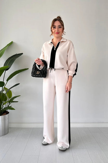 Winter Zipper Panel 2 PC Co-Ord Set