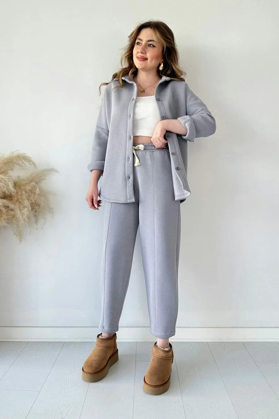 Winter Button Style 2 PC Co-Ord Set