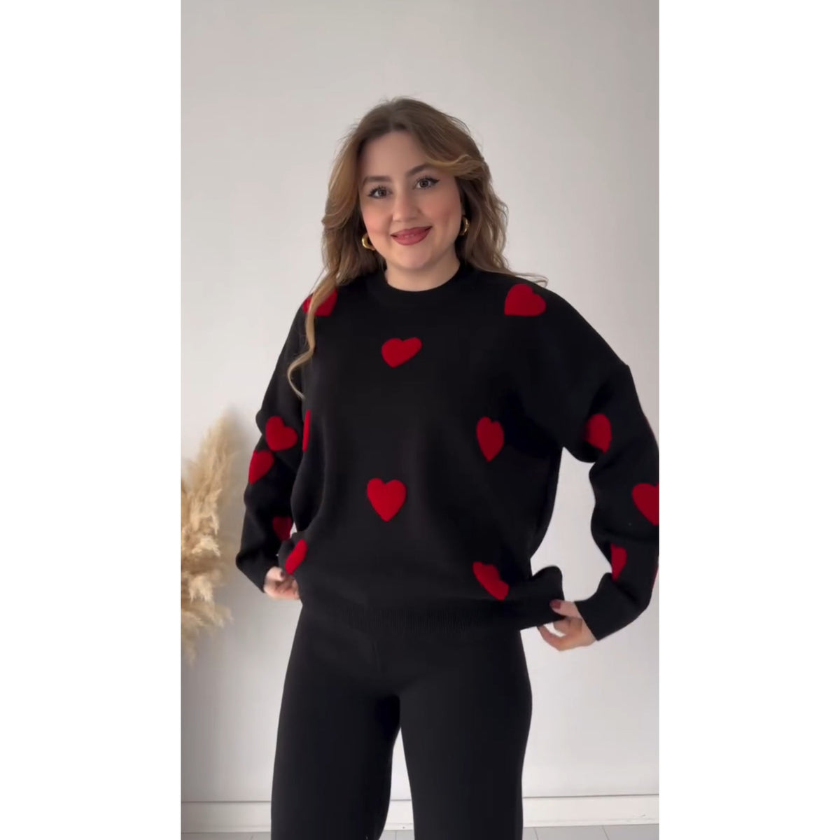 Winter Heart Printed 2 PC Co-Ord Set
