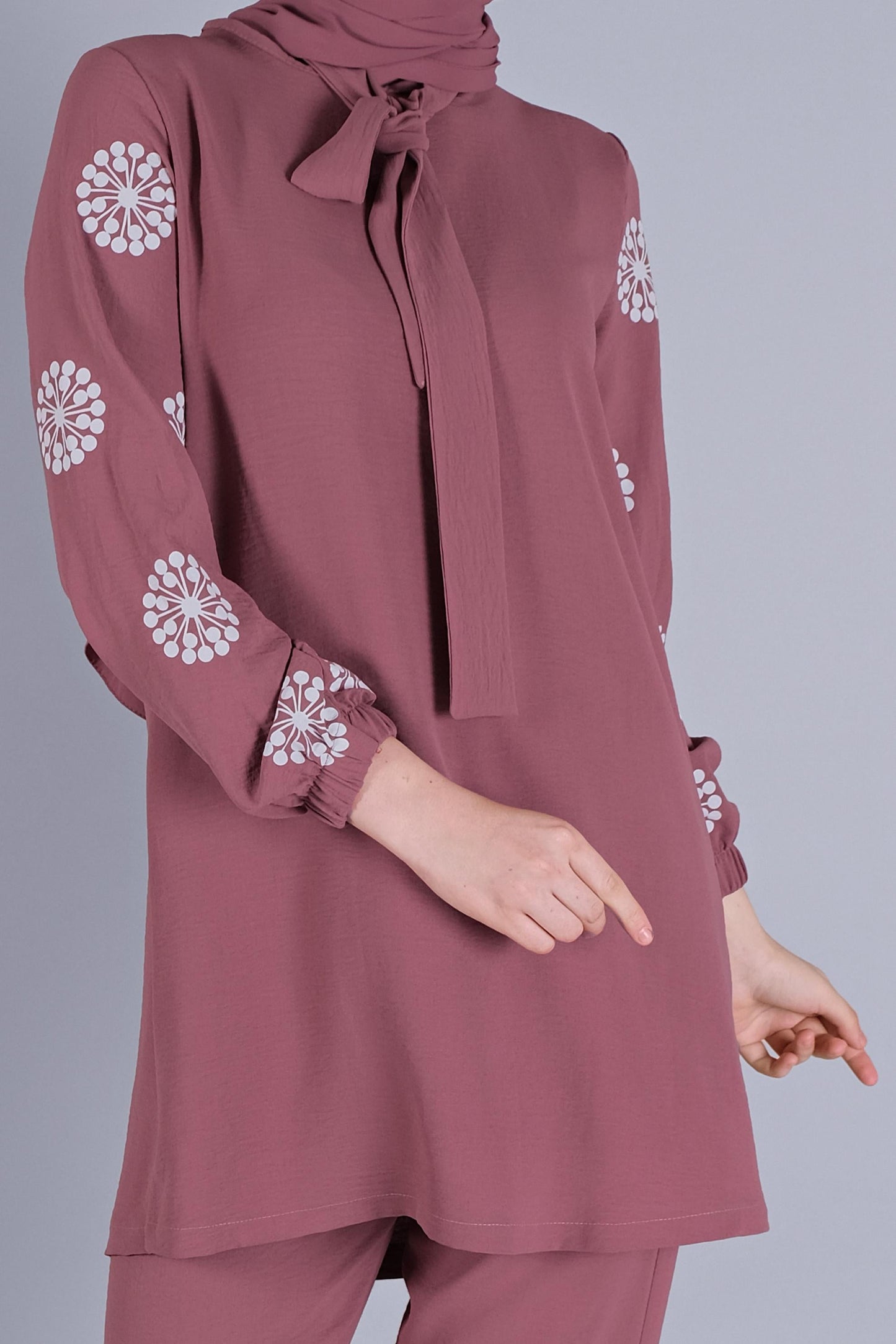 Winter Flower Printed Long Sleeves 2 PCs Co-Ord Set