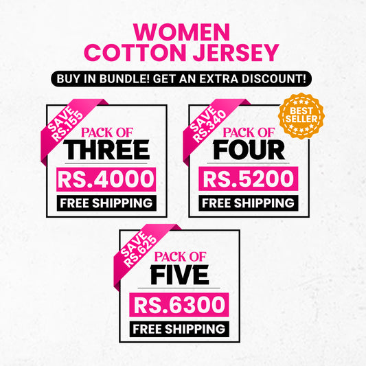 Women Cotton Jersey Bundle (Extra Discount)